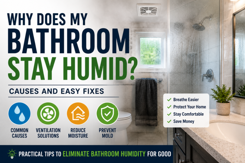 why does my bathroom stay humid