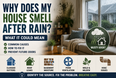 why does my house smell after rain