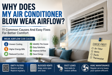 Why does my air conditioner blow weak airflow