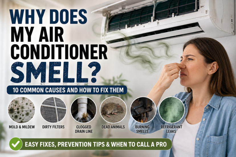 why does my air conditioner smell