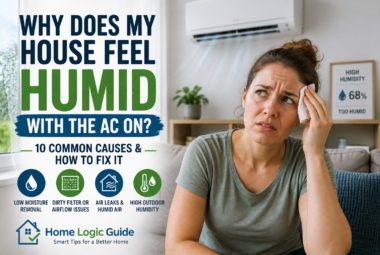 why does my house feel humid with the AC on