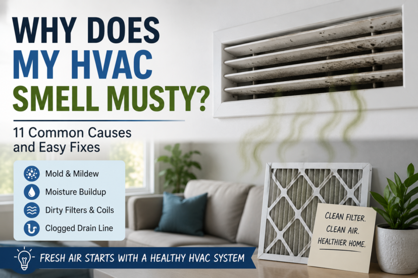 why does my hvac smell musty