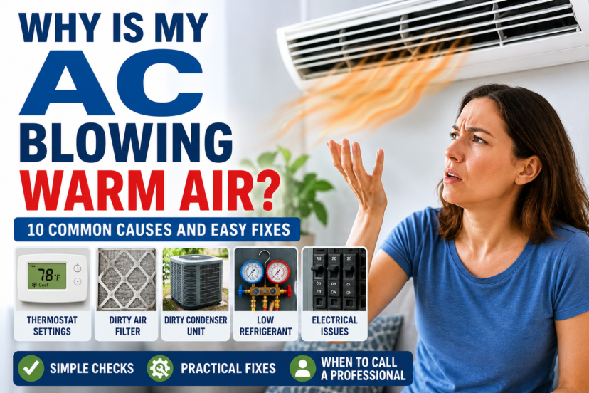 why is my AC blowing warm air
