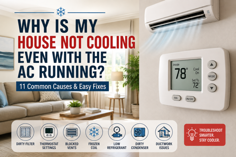 why is my house not cooling even with the AC running